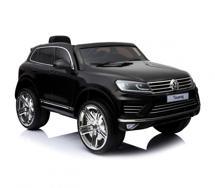 B81323 Voiture télécomandée enfant Suv VOLKSWAGEN Touareg siège cuir 12V lcd MP4