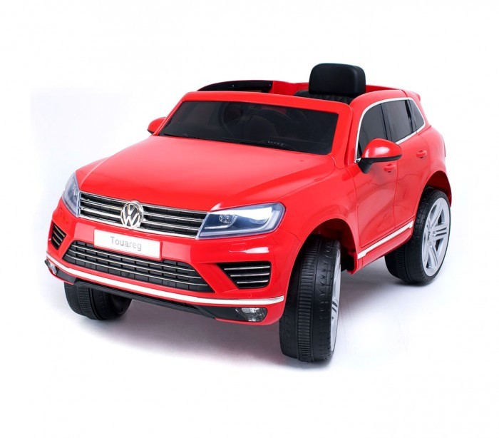 B81323 Voiture télécomandée enfant Suv VOLKSWAGEN Touareg siège cuir 12V lcd MP4