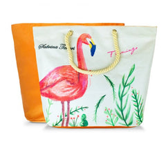 427124  sac de plage Sabrina Tenori Flamingo  avec double anse, plusieur coloris