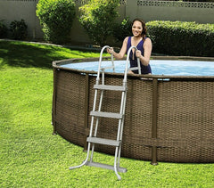 58330 Echelle Bestway pour piscines surélevées avec 3 marches 107 cm
