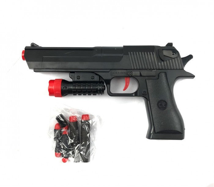 368060  Pistolet jouet CIGIOKI avec pointeur et lance cartouches