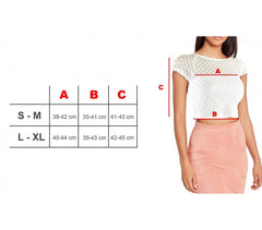 AC316 Top 3/4  dentelle pois brodés croisé du dos