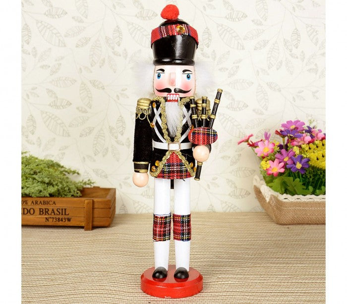 831003 Soldat décoratif CORNAMUSA 30 cm en bois peint à la main