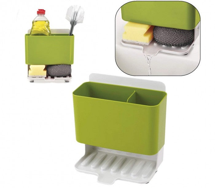 871049 Organisateur pour évier, éponge, produit vaisselle avec egouttoir 