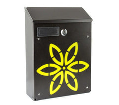 Boîte aux lettres Iron Grey Art 730e de fleurs avec serrure21X8X3