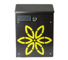 Boîte aux lettres Iron Grey Art 730e de fleurs avec serrure21X8X3