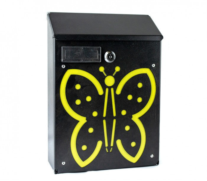 Boîte aux lettres Iron Grey Art 730c Papillon avec serrure 21X8X3