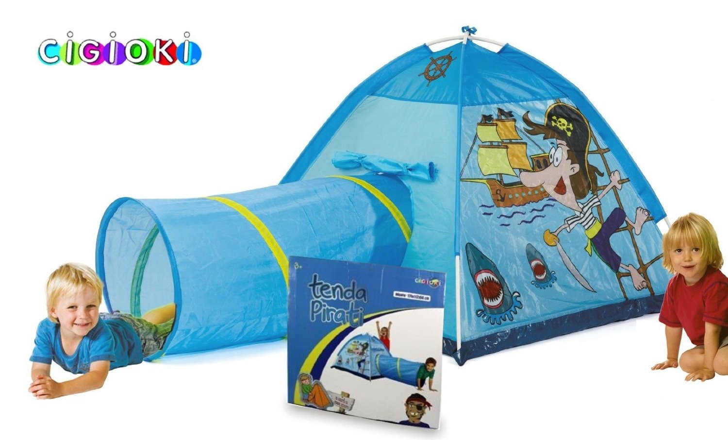 Château gonflable avec toboggan dessin PIRATES - 170x112x94 cm LINE CIGIOCHI