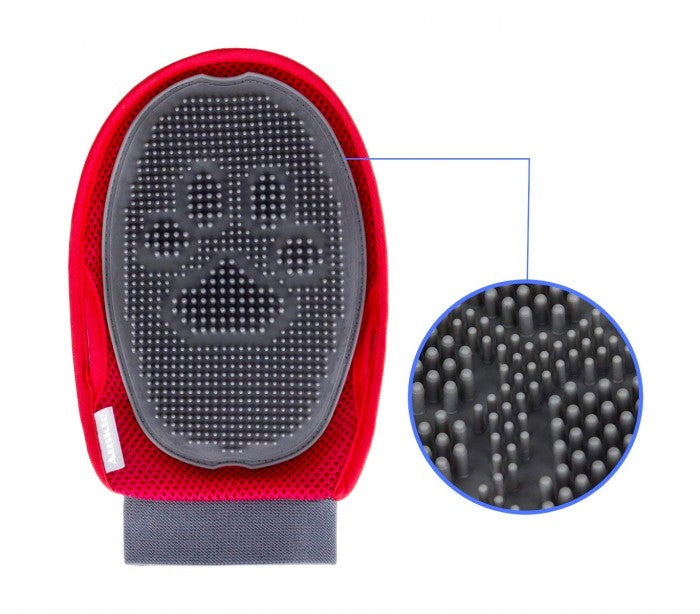 001705 Gant brosse NOBILITY pour enlever les poils morts des animaux