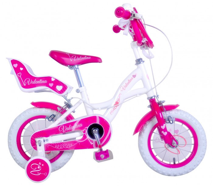vélo pour fille 14" VALENTINA avec cadre en acier âge de  de 3 à 6 ans