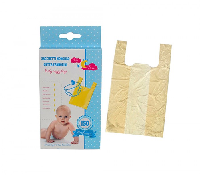 66479 Paquet de 150 sacs parfumés BABY SWEET pour couches jetables