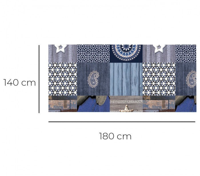 Dchome andalousie 385 7142 nappe en pvc haute qualité 140x180 cm