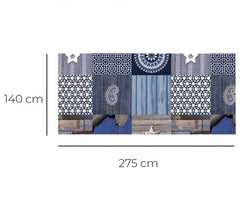 Dchome andalousie  385 7142  nappe en pvc haute qualité 140x275 cm