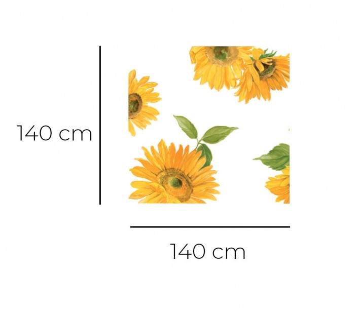 Dchome  Girasoles Blanco 385 7160 nappe en pvc haute qualit é 140x140 cm