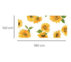 Dchome  Girasoles Blanco 385 7160nappe en pvc haute qualité 140x180 cm