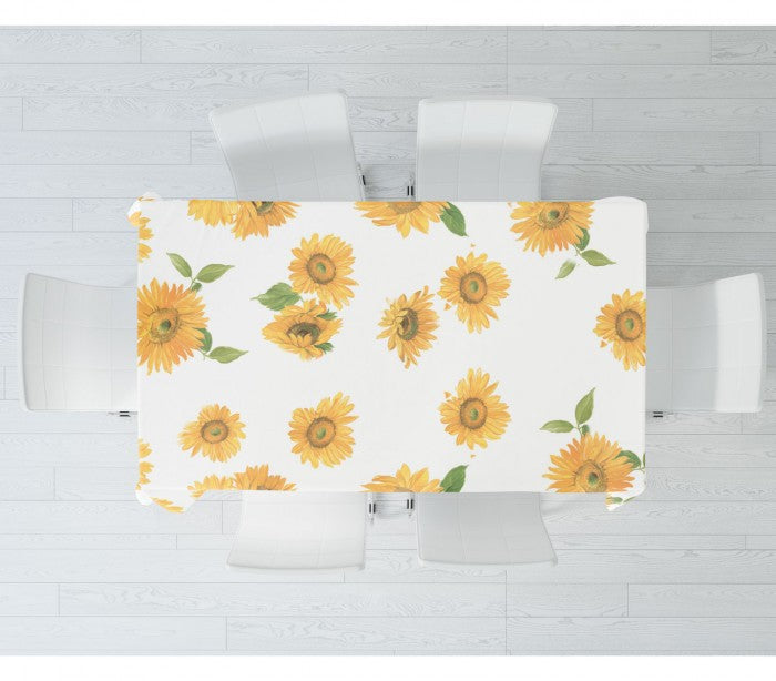 Dchome  Girasoles Blanco 385 7160 nappe en pvc haute qualité 140x225 cm