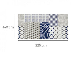 Dchome Figures plates 385 7176 nappe en pvc haute qualité 140x225 cm