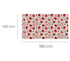 Dchome Love 385 7184 nappe en pvc haute qualité 140x180 cm