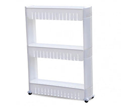 Organisateur de produits  avec roues 3 compartiments pour cuisine ou SDB