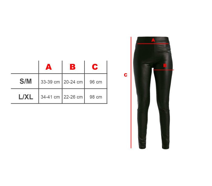 OV3302 Legging thermique pour femme en cuir SEXY WOMAN   mod. Yaten felpato