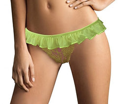 Lot de 12 tangas / strings sexy dentelle et volant - taille unique