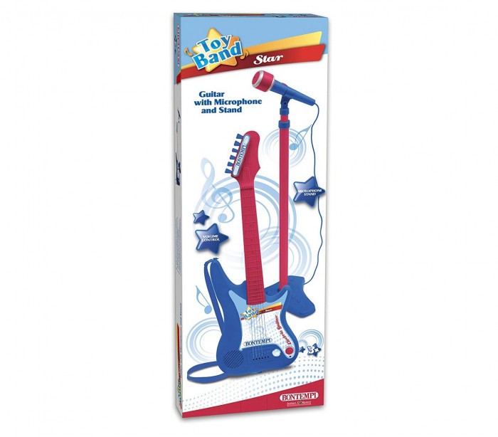BONTEMPI 247540 - Guitare électrique avec amplificateur et micro et pied