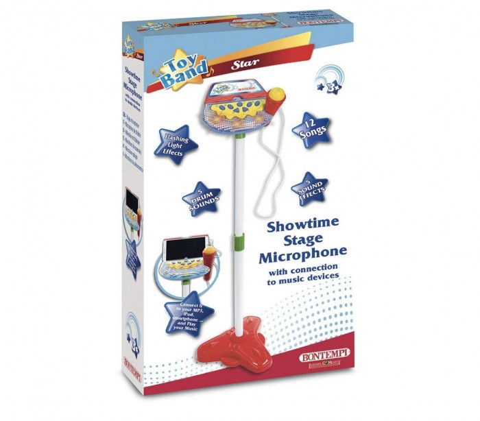 BONTEMPI 401709 Microphone de scène avec mélodies et effets de lumiéres