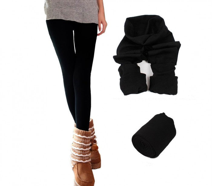 Ensemble de 5 leggings thermiques GAIA pour femmes avec intérieur polaire 