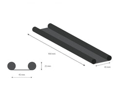1470 Double Boudin de porte stop froid  pour portes 95x950mm marron
