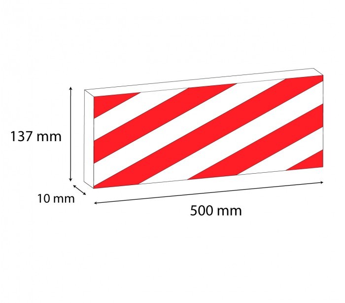 1810 05 Geko Box Large 2 Panneaux adhésifs antichocs pour garage 50x13cm