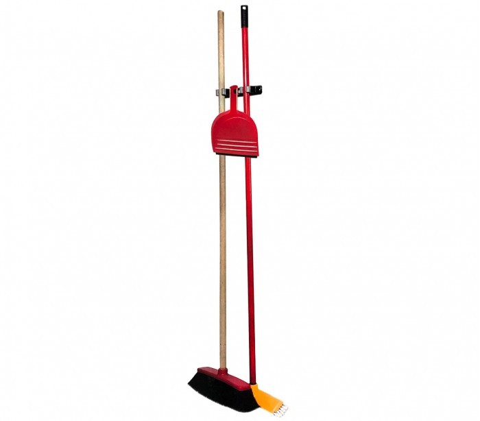 748166 Support mural accroche balais et pelles 3 espaces