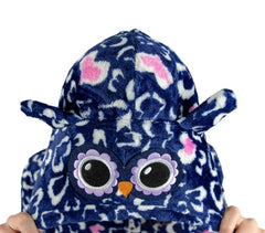B1717 Pyjama combinaison pour enfants pilou modèle HIBOU UNISEX de 4 à 14 ans