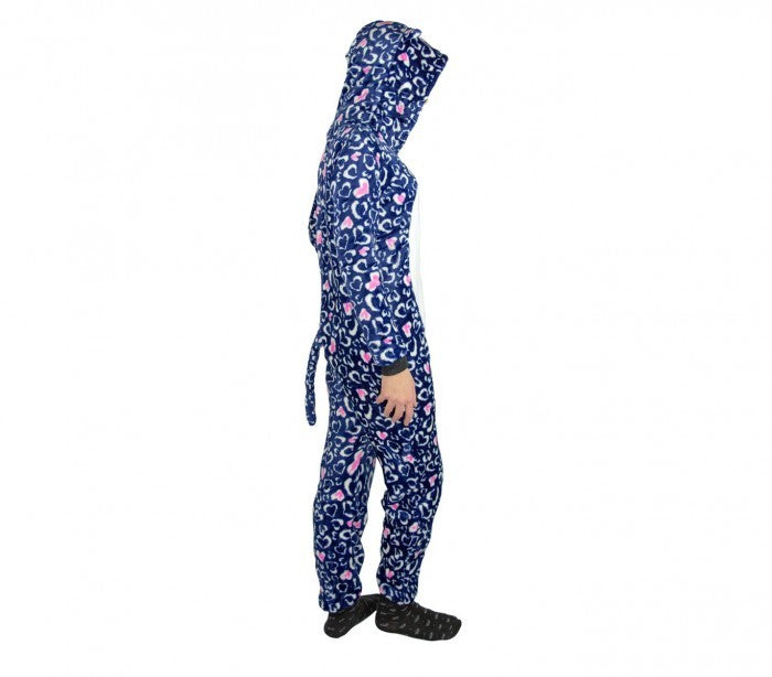 B1717 Pyjama combinaison pour enfants pilou modèle HIBOU UNISEX de 4 à 14 ans