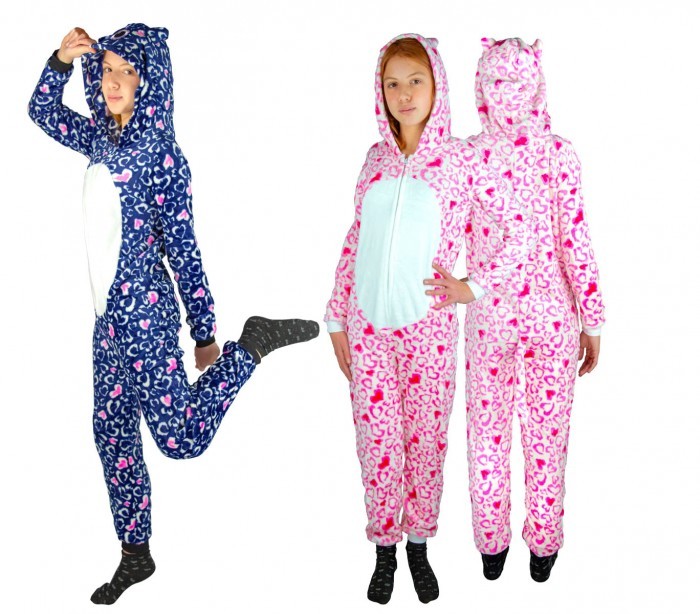 B1717 Pyjama combinaison pour enfants pilou modèle HIBOU UNISEX de 4 à 14 ans