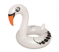 36124 Bouée gonflable géante en forme de cygne BESTWAY 165 x 117cm blanc ou rose