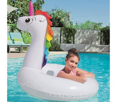 36123 Bouée gonflable en forme de Licorne BESTWAY pour les enfants de 12 ans et +  163x131cm