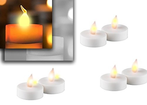 Lot 10 Bougies décoratives LED / effet flamme / lumière chaude / lumière jaune