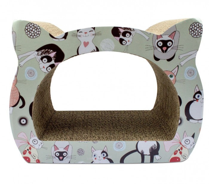 026494 Grattoir NOBLEZA pour chats en carton pressé et impressions 39x29x22 cm