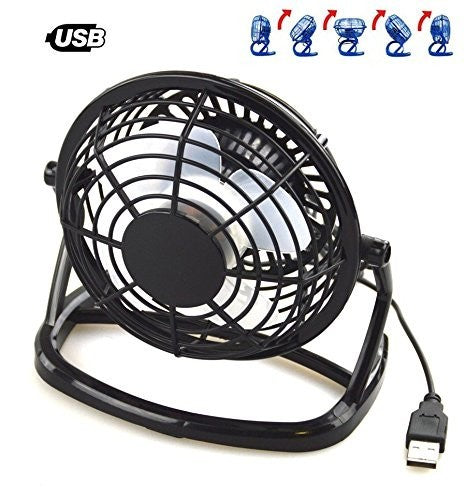 Mini ventilateur de table USB, diamètre de 13 cm - avec une rotation de 360°
