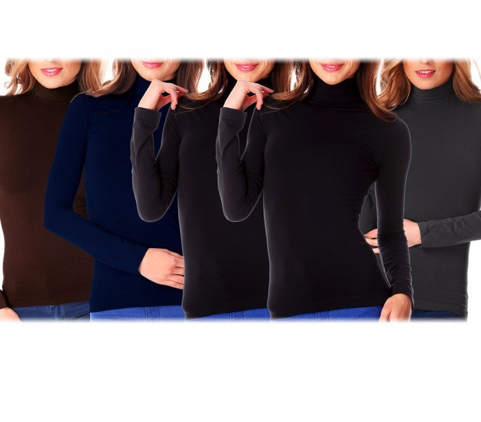 VKA22 Pack 5 sous-pull thermiques avec intérieur polaire. UMA col haut