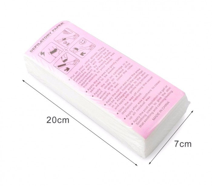 300 bandes de papier dépilatoire de 7x20 cm pour l'élimination de la cire