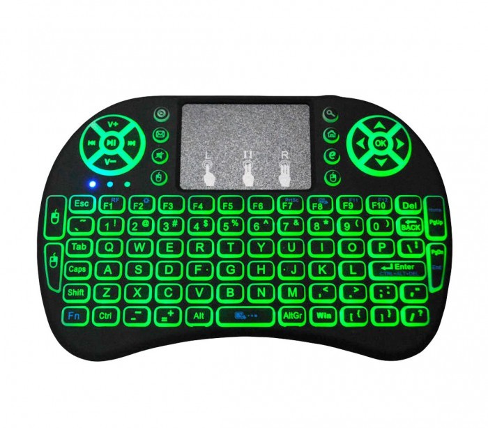 Clavier rétroéclairé sans fil Mini Qwerty avec écran tactile pour Smart TV