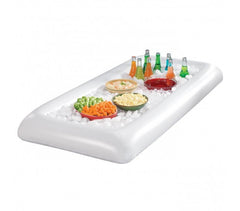 Coussin gonflable en PVC 134x64cm pour boissons ou sandwichs à la piscine ou pique-nique