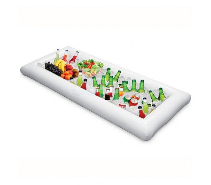 Coussin gonflable en PVC 134x64cm pour boissons ou sandwichs à la piscine ou pique-nique