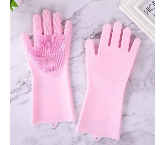 183693 Gants en silicone 2 en 1 avec éponge GLOVE BETTER multifonctionnel