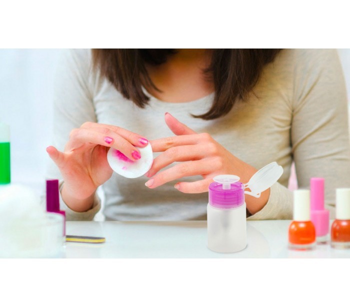 870021 Distributeur professionnel avec pompe pour diluant pour ongles 250 ml