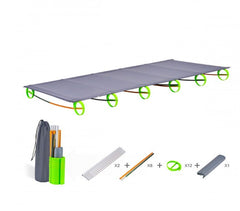 Lit de camping FUBUCA avec système de suspension amovible 180x58x10 cm