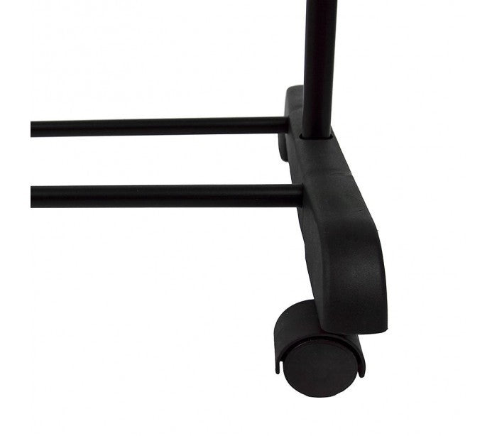 021027 Penderie extensible en métal avec roues 83x41x87cm max h162 cm