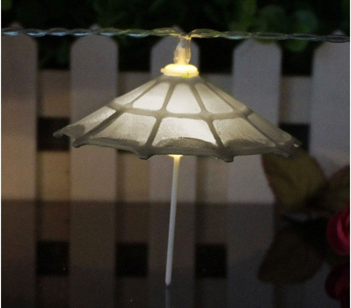 037189 Light chain Guirlande de 10 parapluies LED avec batteries extérieures 210cm