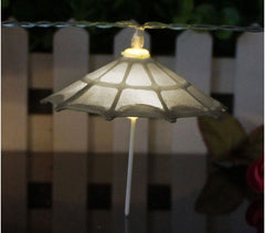 037189 Light chain Guirlande de 10 parapluies LED avec batteries extérieures 210cm